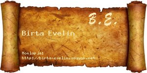 Birta Evelin névjegykártya