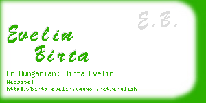 evelin birta business card